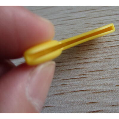Customised blade holder injection molding components, yellow color, matt finish, single shot molding,