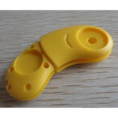 Customised blade holder injection molding components, yellow color, matt finish, single shot molding,