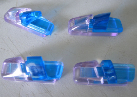 Precision Plastic Injection Moulding For Gloss Finish Translucent Blue Medical Products Lugs