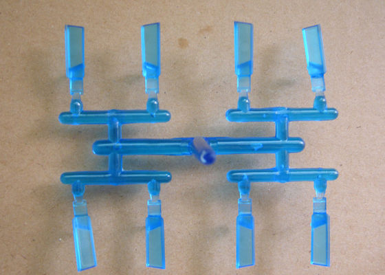 Precision Plastic Injection Moulding For Gloss Finish Translucent Blue Medical Products Lugs