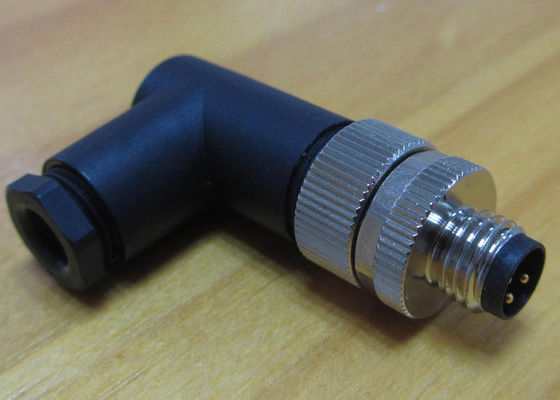 M8 M12  Male 90 Degree Connector Injection Moulding Services For Automatic Industries