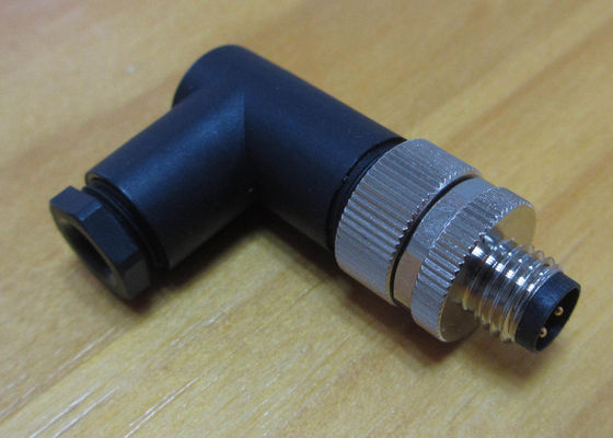 M8 M12  Male 90 Degree Connector Injection Moulding Services For Automatic Industries