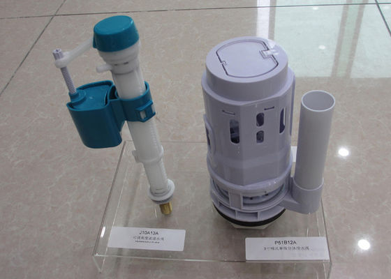 Plastic Injection Moulding Components / Single And Double Button Toilet Tank Fitting