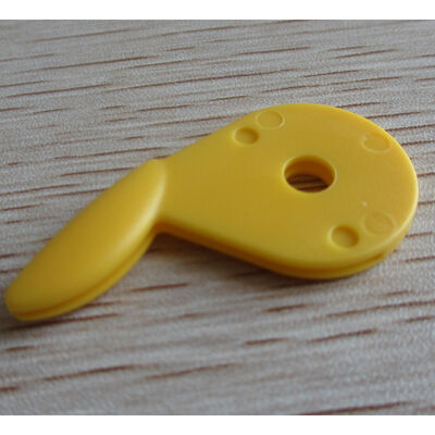 Customised blade holder injection molding components, yellow color, matt finish, single shot molding,