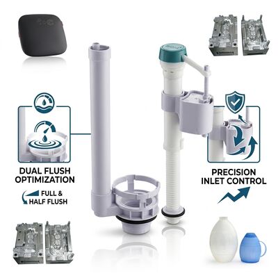 Assembled Bathroom Product Plastic Injection Molding Service CE Certified Custom Mold Design